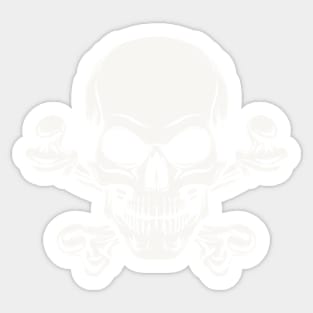 Skull and Crossed Bones Engraving Sticker